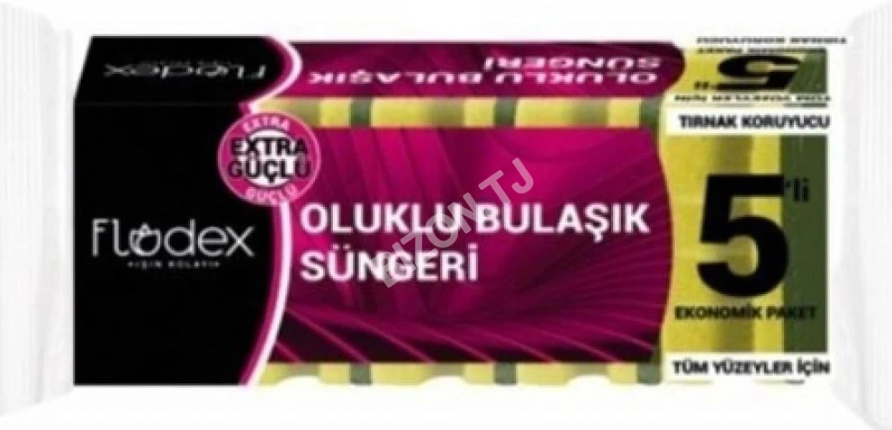 Губки для мытья посуды с защитой маникюра Flodex , 5шт