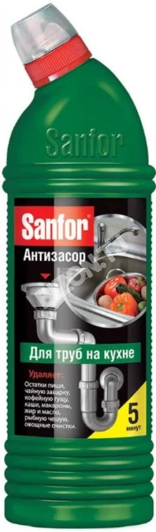 Гель для удаления засоров для труб Sanfor, 1000г
