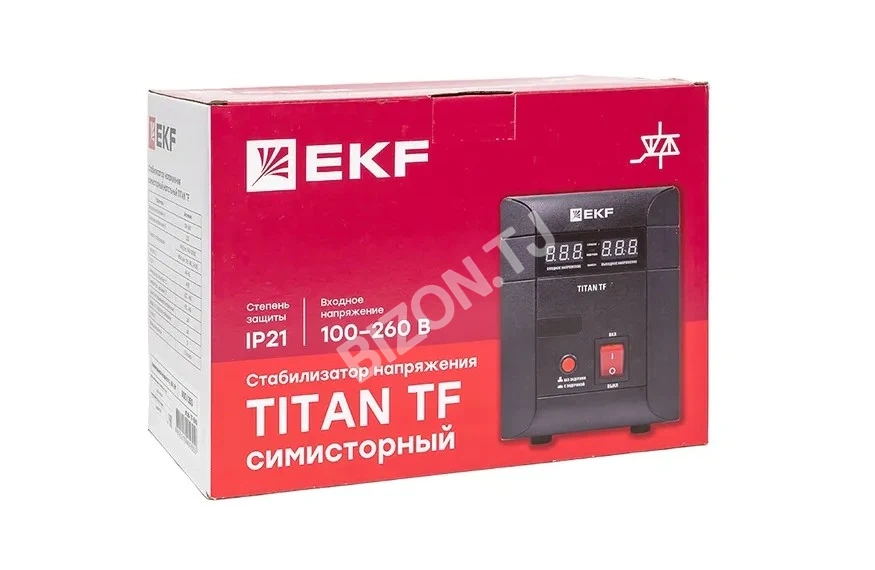 Стабилизатор напряжения симисторный напольного исполнения TITAN -ТF-2000 EKF 4
