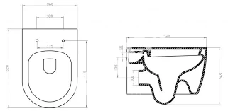 Унитаз подвесной BelBagno Marino BB105CH