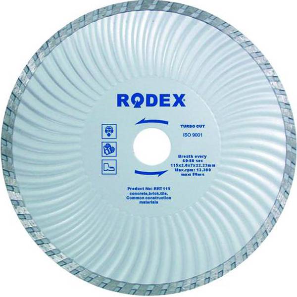 Диск отрезной алмазный (турбо) Rodex
