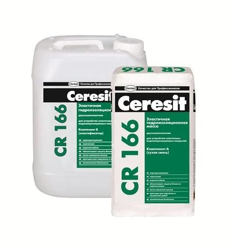 Эластичная гидроизоляционное покрытие CERESIT CR 166, 24кг