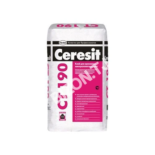 Штукатурно клеевая смесь для минераловатных плит CERESIT CT 190, 25кг