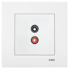 Аудио-розетка для динамиков VIKO Karre Белый, 90960037