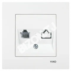 Розетка телефонная (RJ11) VIKO Karre Белый, 90960Х13