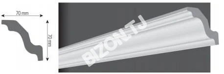 Потолочный плинтус(Багет) Vidella W70 70x70mm