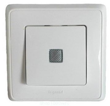 Выключатель с подсветкой 10А,  LEGRAND CARIVA 773610, белый