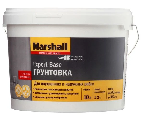 Грунтовка глубокого проникновения Marshall Export Base, 10л