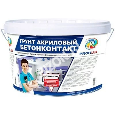 Бетонконтакт акриловый грунт для внутренних и наружных работ PROFILUX, 2,5кг