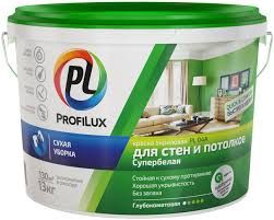 Акриловая краска для стен и потолков PROFILUX PL-04A, 7кг