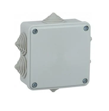 Коробка распределительная КМ IEK для о/п 100х100х45мм IP44 6 вводов серая (7035)