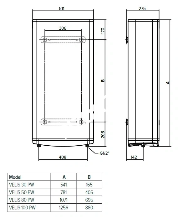 Электрические накопительные водонагреватели Ariston ABSE VLS PRO PW 80 2