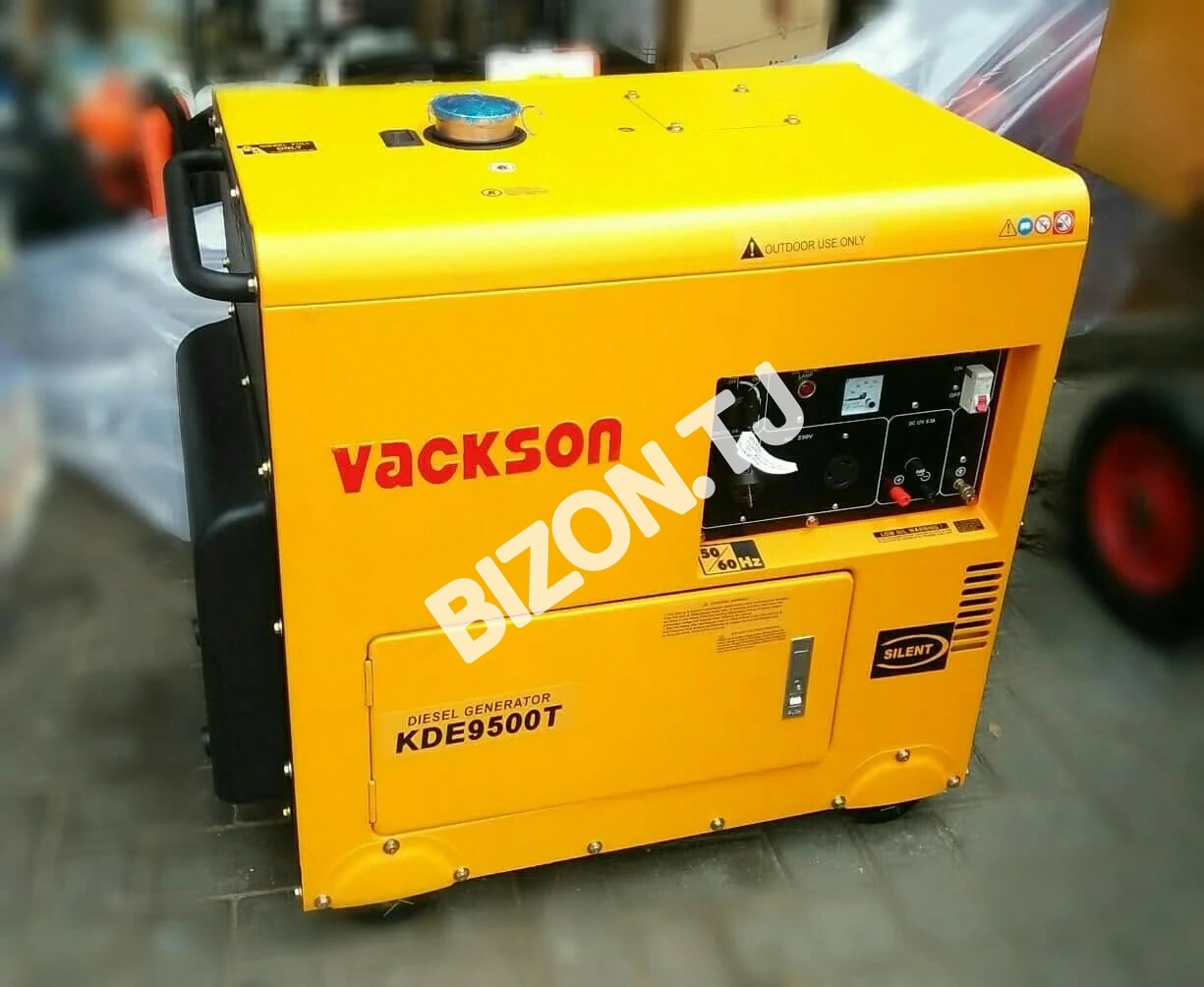 Генератор дизельный VACKSON KDE9500T3 7кВт в шумопоглощающем кожухе, трехфазный