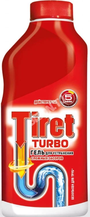 Гель для удаления засоров Tiret Turbo, 500 мл