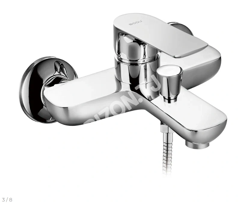 Смеситель для ванны BOOU B8251-3 с коротким гусаком