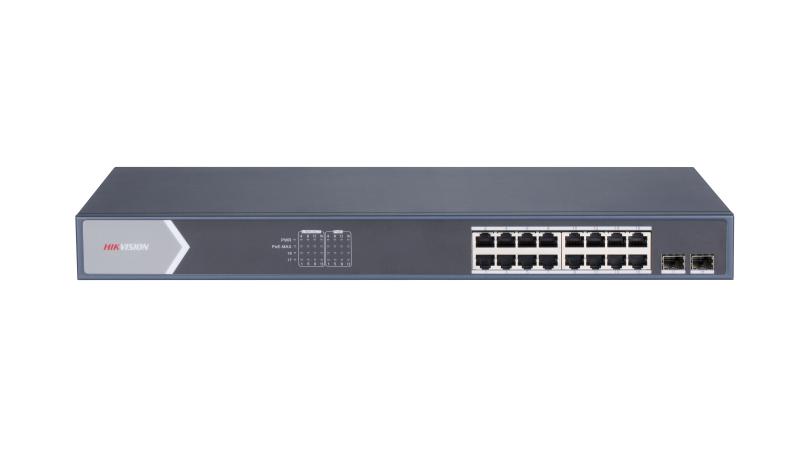 Сетевой коммутатор Hikvision DS-3E0518P-E/M, 16-портовый