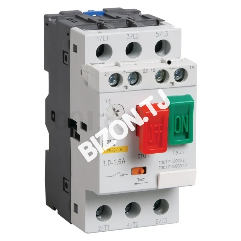 Пускатель ПРК32-2,5 In=2,5A Ir=1,6-2,5A Ue 660В, IEK