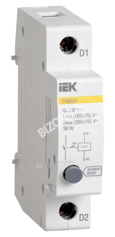 Расцепитель мин.макс.напряж. РММ47 новая серия на DIN-рейку, IEK