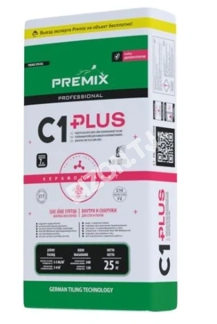 Premix C1 Plus Клей для кафеля и керамогранита, 25кг