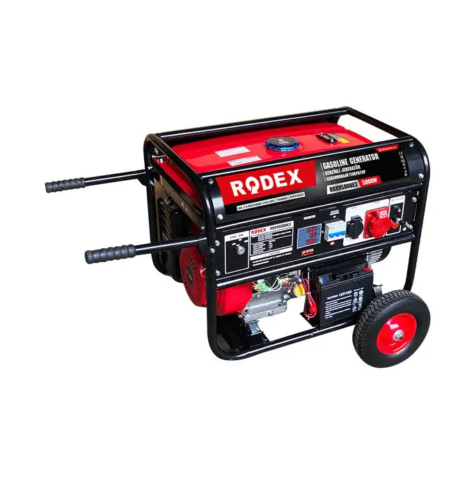 Генератор бензиновый RODEX RDX95000E3, 5кВт, однофазный и трехфазный