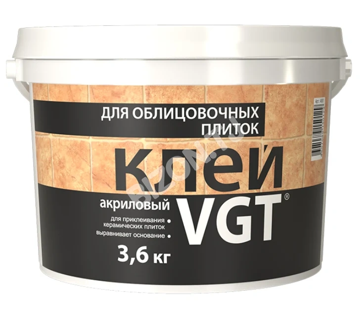 Клей акриловый VGT для облицовочных плиток, 3,-6кг