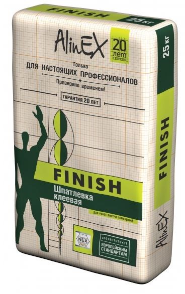 Шпатлевка клеевая Alinex FINISH 25 кг