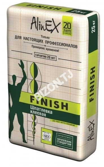 Шпатлевка клеевая Alinex FINISH 25 кг