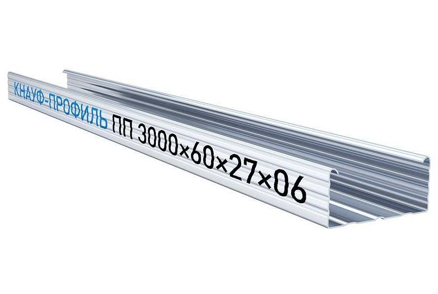 Профиль потолочный Knauf ПП 60х27мм, 0.6мм, 3м