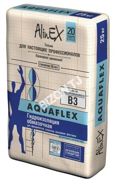Гидроизоляционная смесь Аквафлекс ALINEX, 25кг.