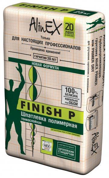 Шпатлевка гипсовая “Alinex” FINISH, 25кг.