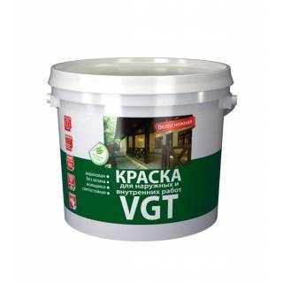 Краска акриловая VGT ВД-АК-1180 для наружных и внутренних работ, 7кг.