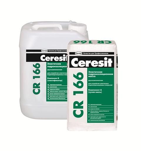 Эластичная гидроизоляционное покрытие CERESIT CR 166, 24кг