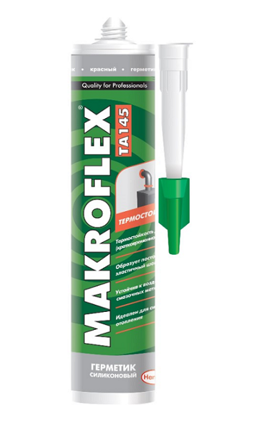 Герметик термостойкий MAKROFLEX TA145 силиконовый, (темно-красный), 300мл