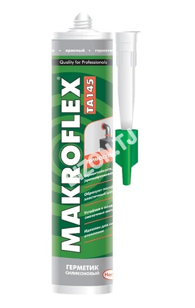Герметик термостойкий MAKROFLEX TA145 силиконовый, (темно-красный), 300мл