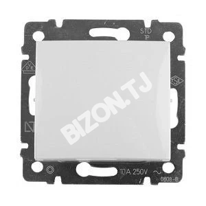 Выключатель одноклавишный 10А,LEGRAND VALENA 774401, белый