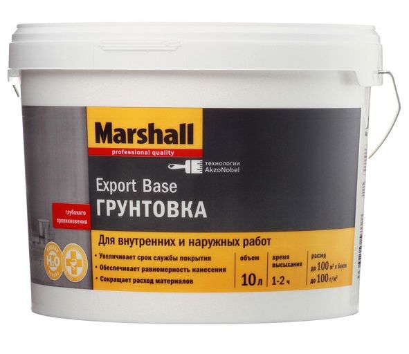 Грунтовка глубокого проникновения Marshall Export Base, 10л