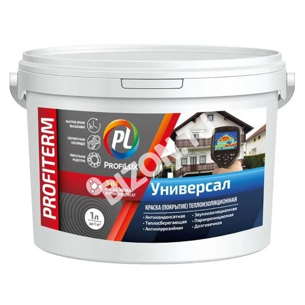 Краска теплоизоляционная PROFILUX PROFITERM Универсал , 1л