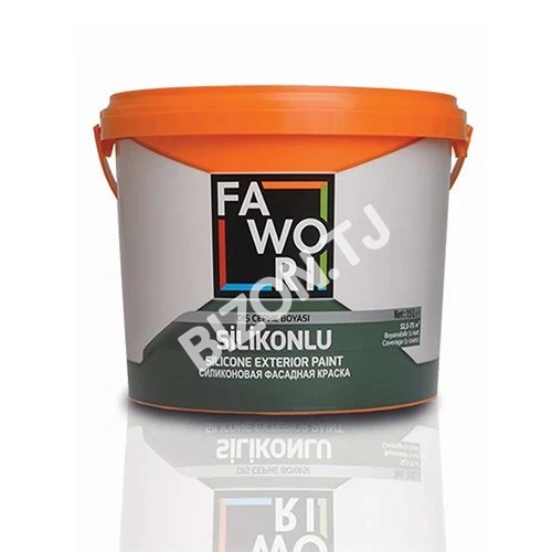 Фасадная краска FAWORI SILICONED EXTERIOR PAINT WHITE 15л, (23.55кг