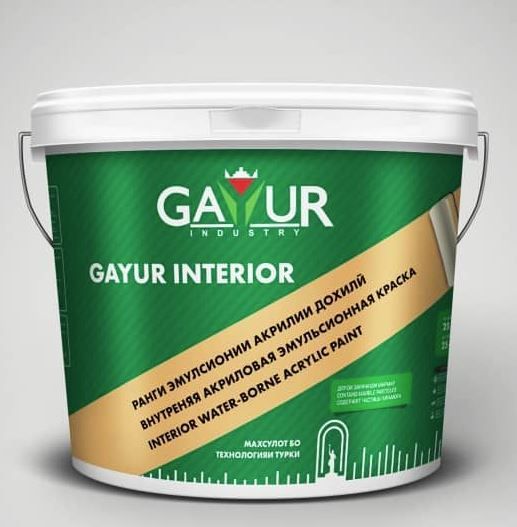 Краска водоэмульсионная для внутренных работ GAYUR, 5кг