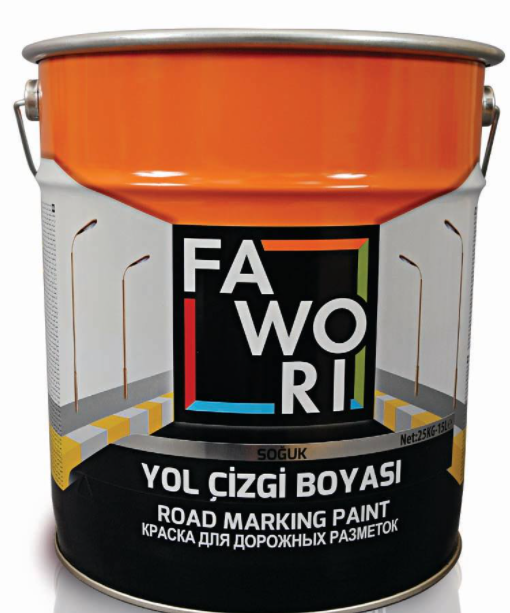 Синтетическая краска FAWORI, ROAD MARKING PAINT YELLOW 25кг