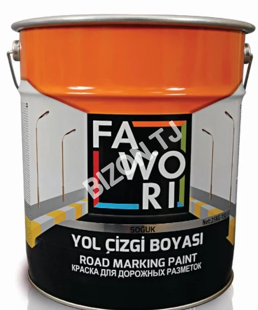 Синтетическая краска FAWORI, ROAD MARKING PAINT YELLOW 25кг