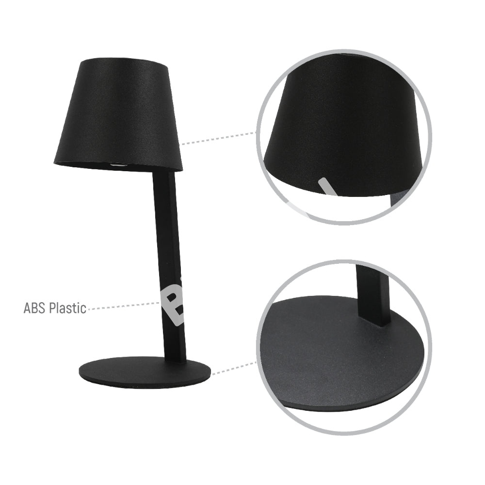 Лампа черный LED настольный лампа 3 Colour 2 Вт, 130-03787 6