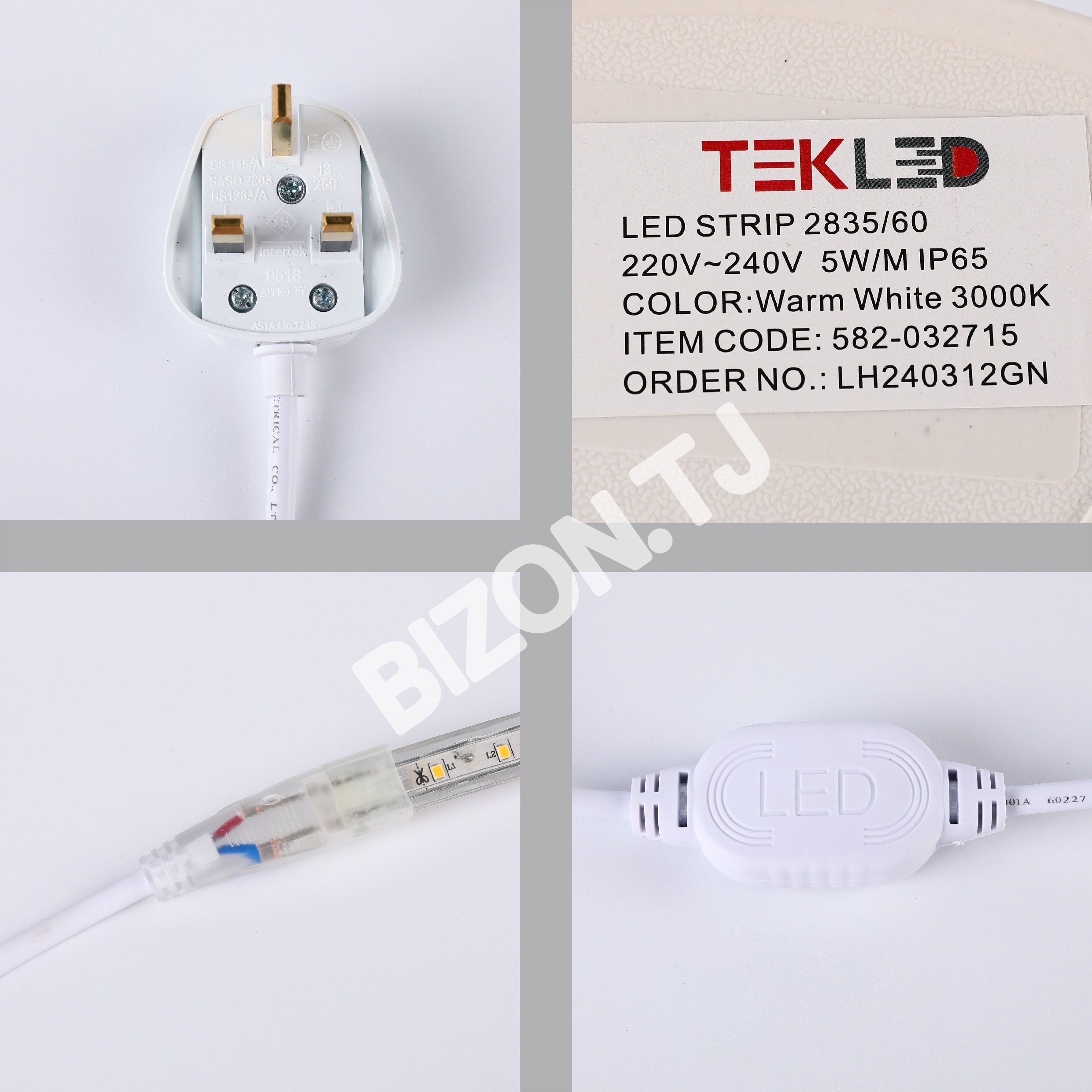 LED lentа 2835 / 60L 220 В оранжевый 7 Вт / M IP6550 м, 582-03271 31
