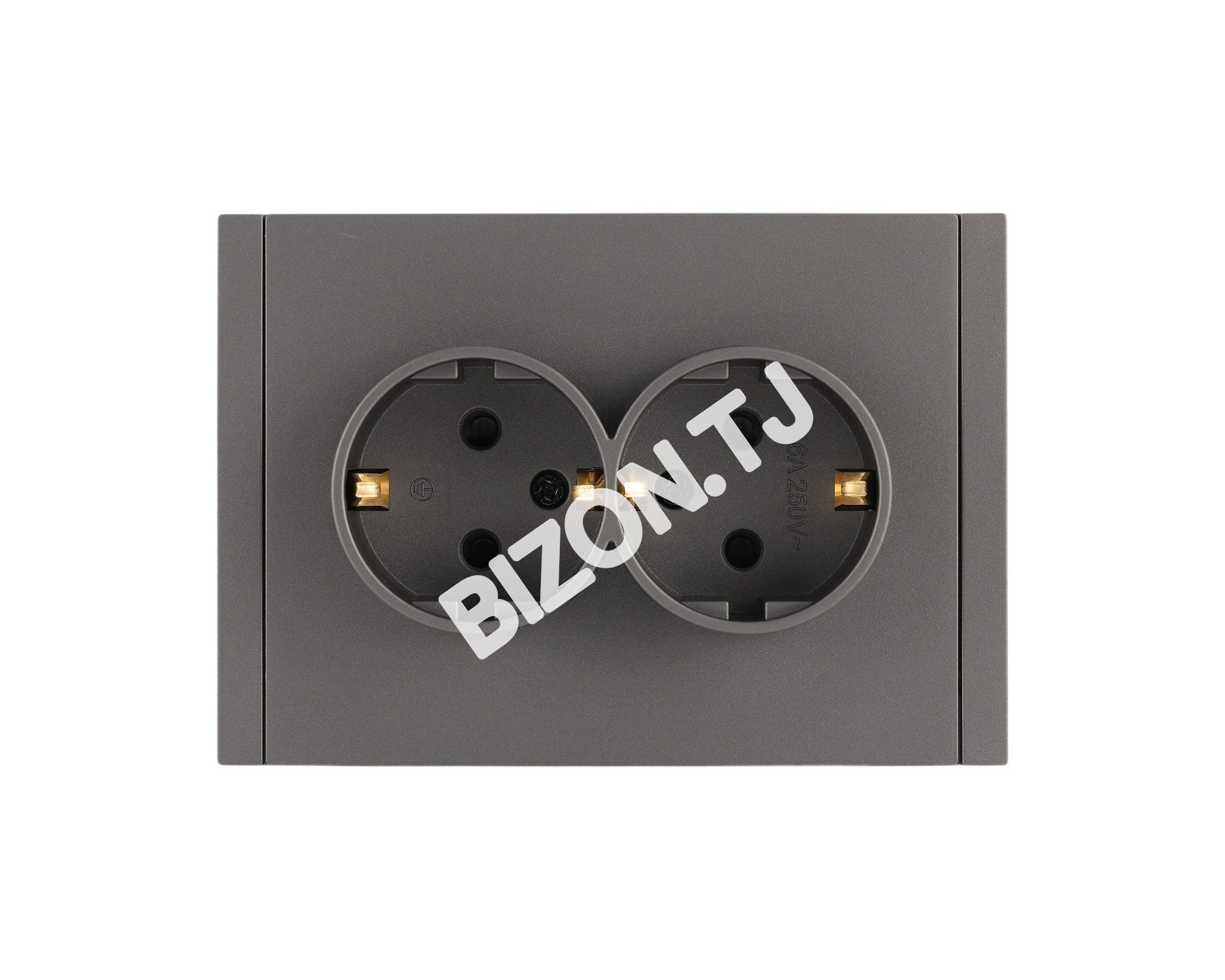 Розетка 2-я SCHUKO с / з, с / у, Мокко, серия NIZMO, ELECTRIC 72 / 6, 283-03616 15