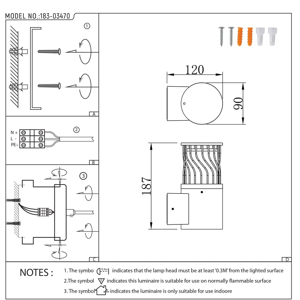 Cвет-к LED DL2402-1B 9 Вт 3000 К IP54, 183-03470 8