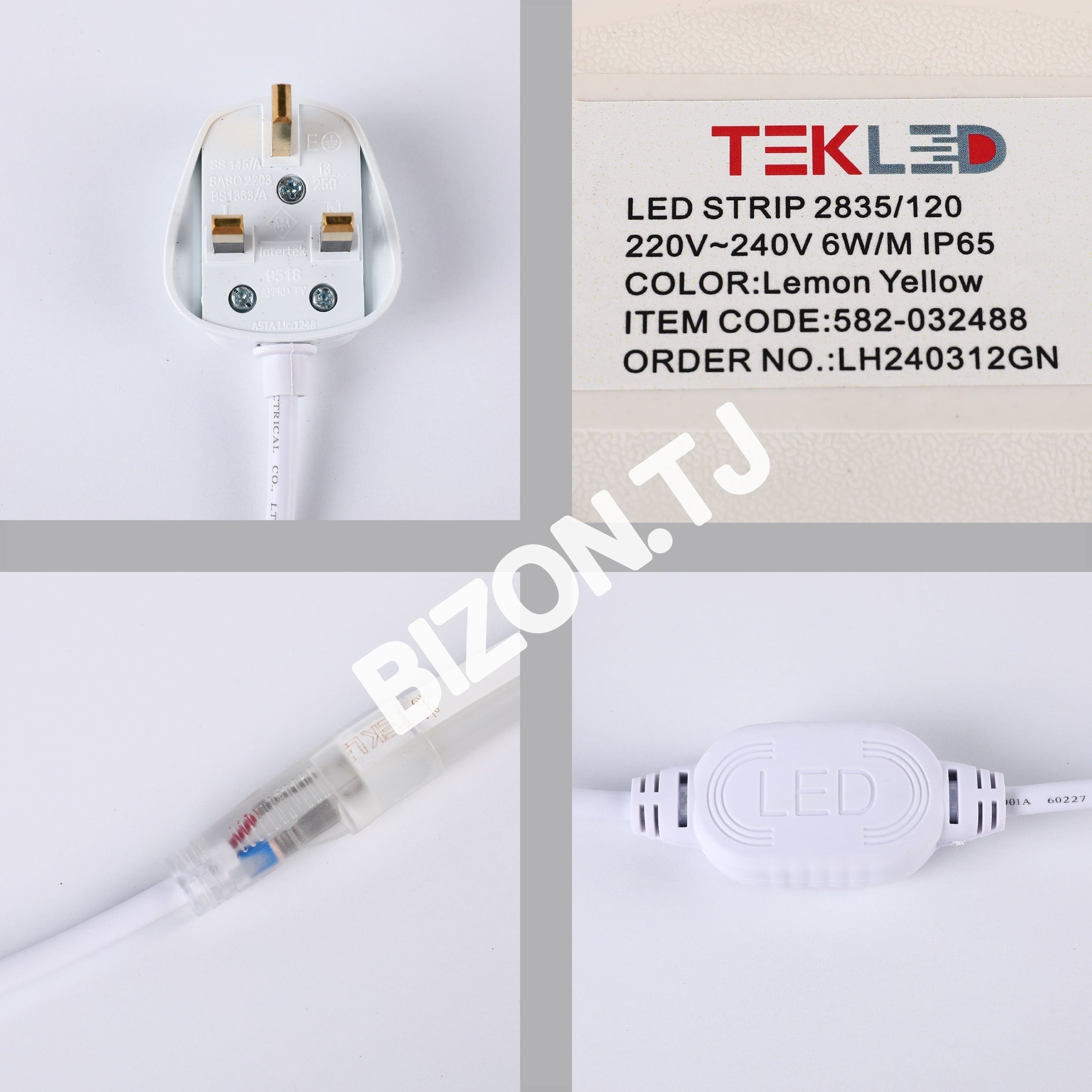LEDlentа2835 LEMONYELLOW SOFT 6 Вт / M 220VIP65100, 582-032488 6