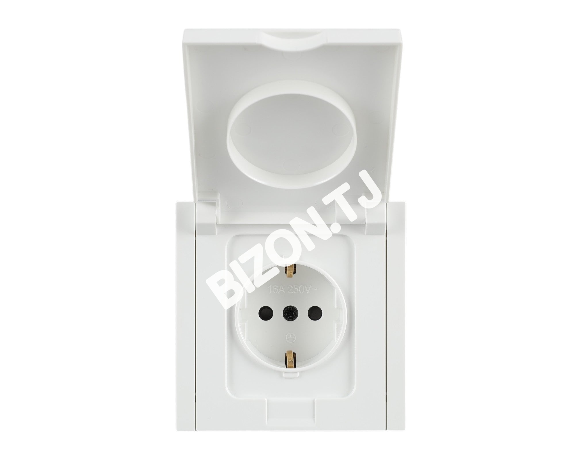 Розетка Schuko с крышкой, с / у, Мокко, серия NIZMO, ELECTRIC 120 / 10, 283-03620