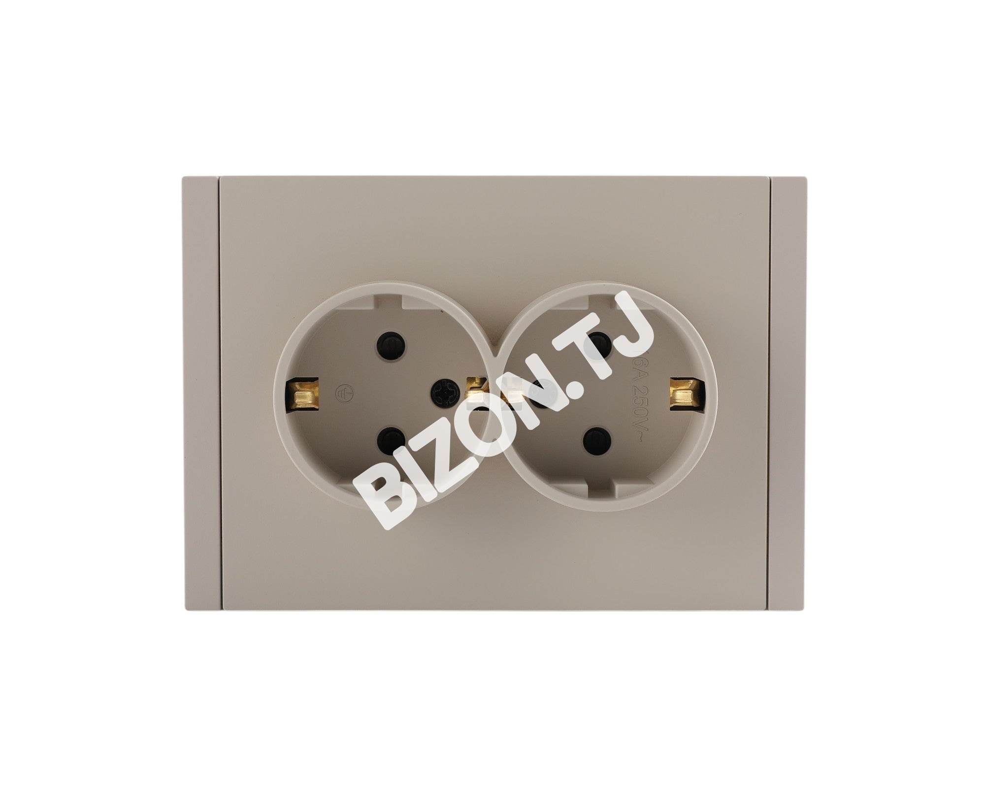 Розетка 2-я SCHUKO с / з, с / у, Мокко, серия NIZMO, ELECTRIC 72 / 6, 283-03616 3