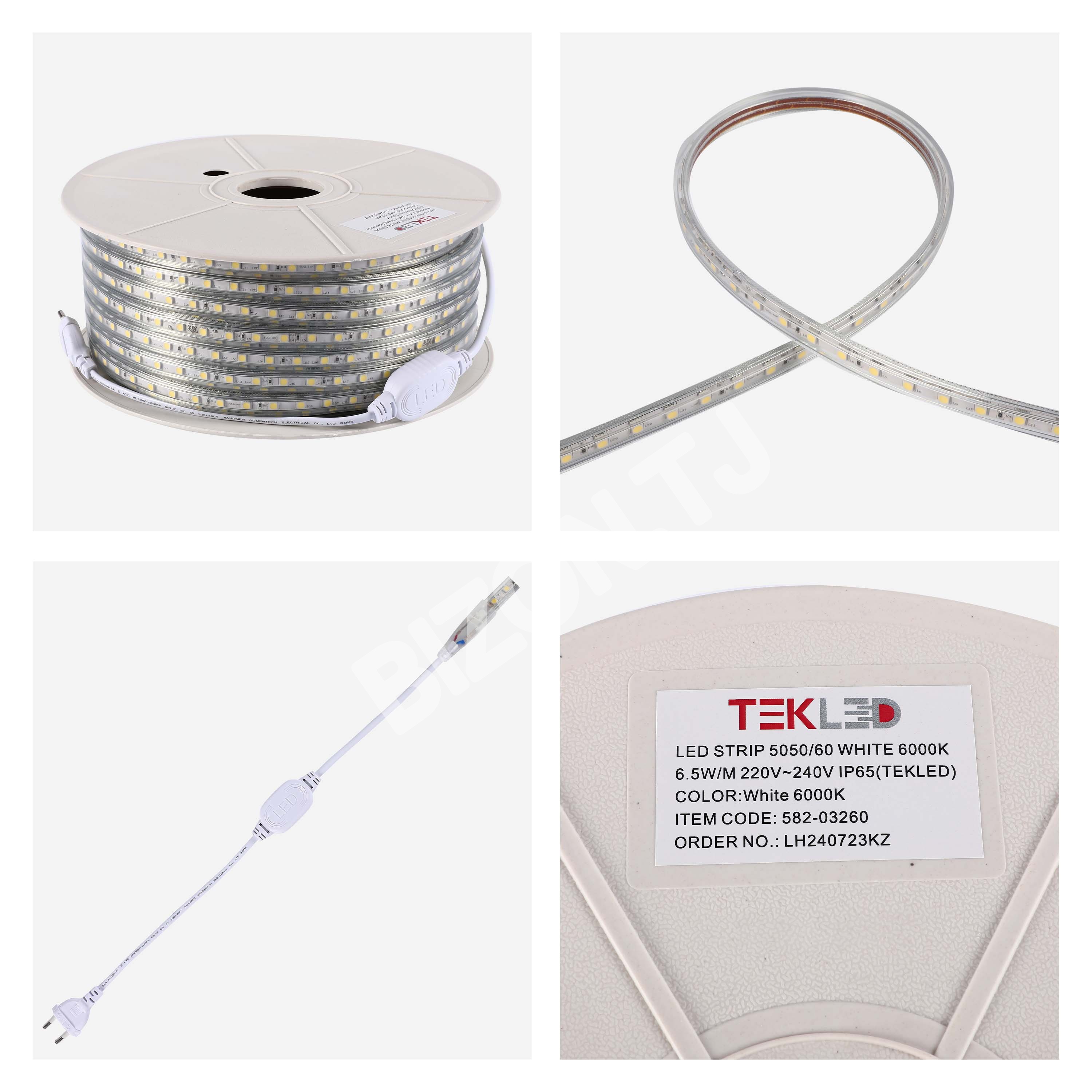 LED lenta 5050 / 60 220 В белый 6.5 Вт / m. IP65 (TD) 50 м, 582-03260 6