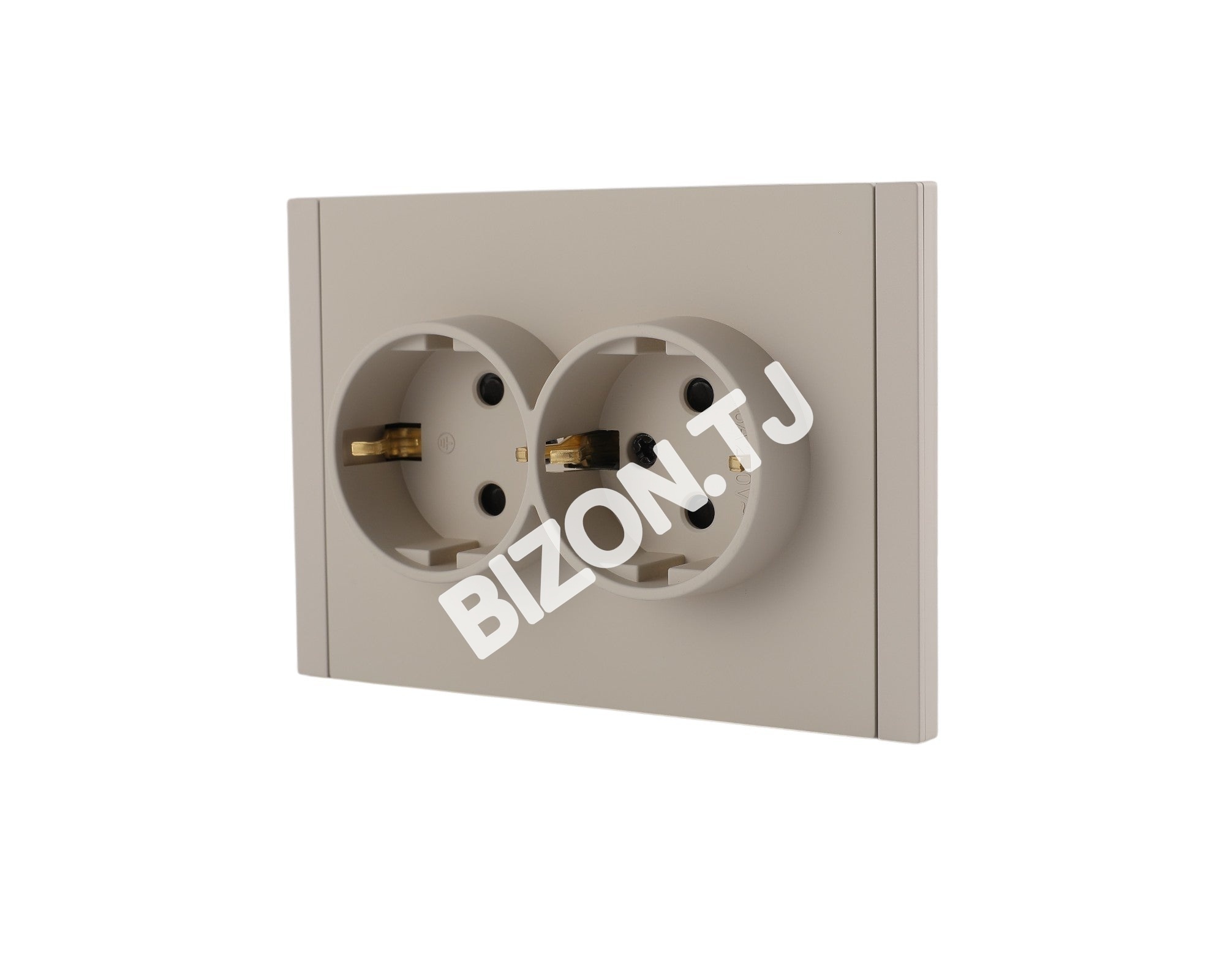 Розетка 2-я SCHUKO с / з, с / у, Мокко, серия NIZMO, ELECTRIC 72 / 6, 283-03616 5